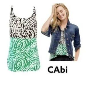 Cabi Hobnob Tiered Ruffle Flounce Cami 5732 XS Tank Blouse Top Career